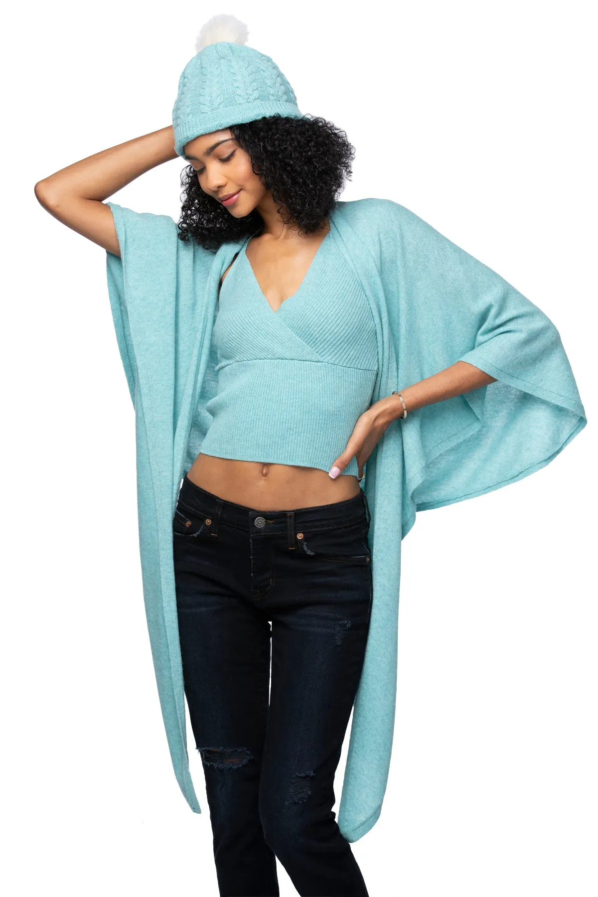 100% Cashmere Victoria Wrap Sweater