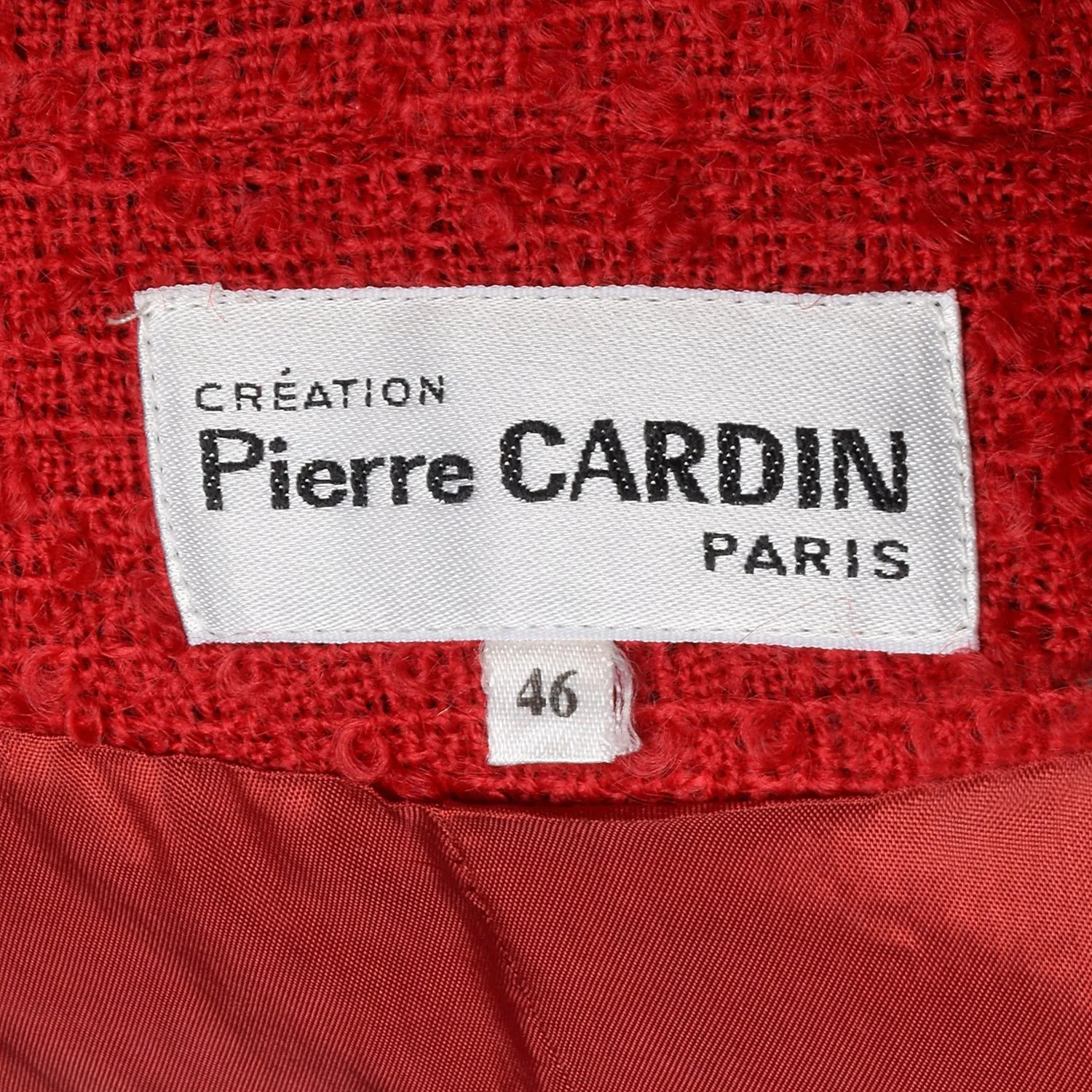 1960s Pierre Cardin Red Wool Skirt Suit