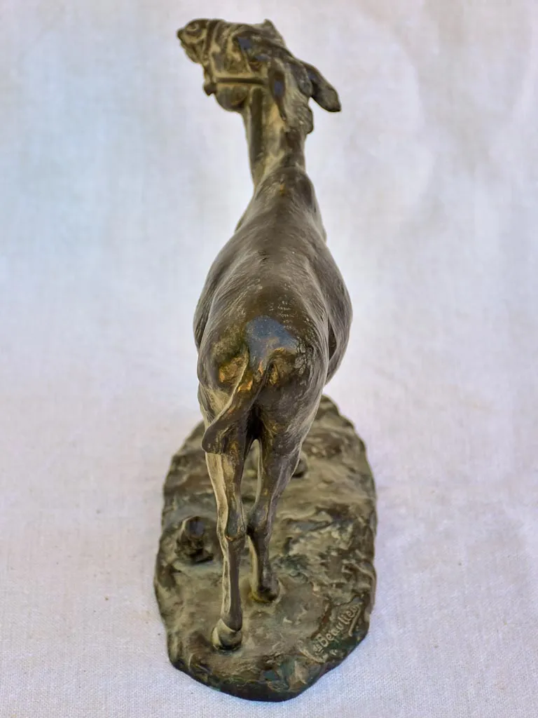 19th Century Bronze statue of a mule by A. de Beaulieu