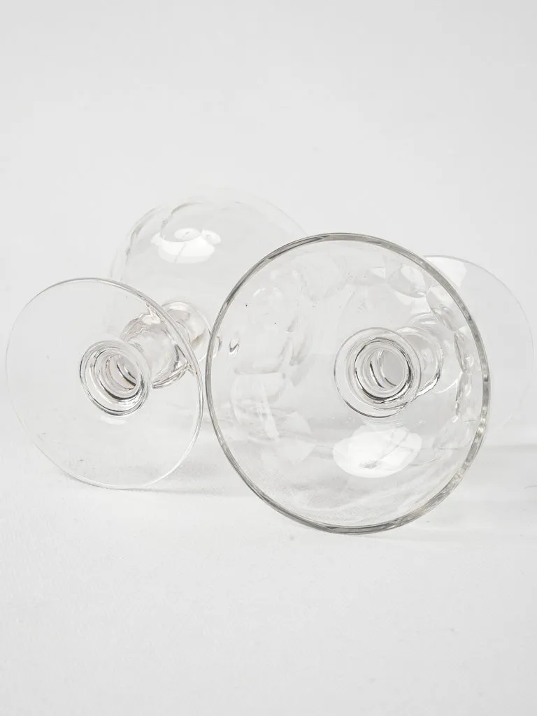 5 antique crystal Champagne coups
