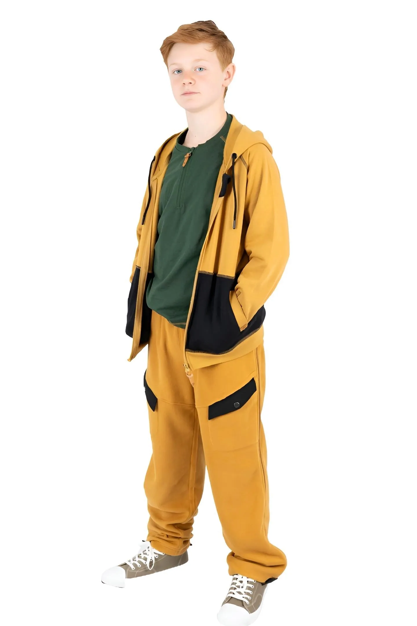Adaptive Kids Polar Pants: Adjustable Waist, Full Side Zipper for Easy Undressing