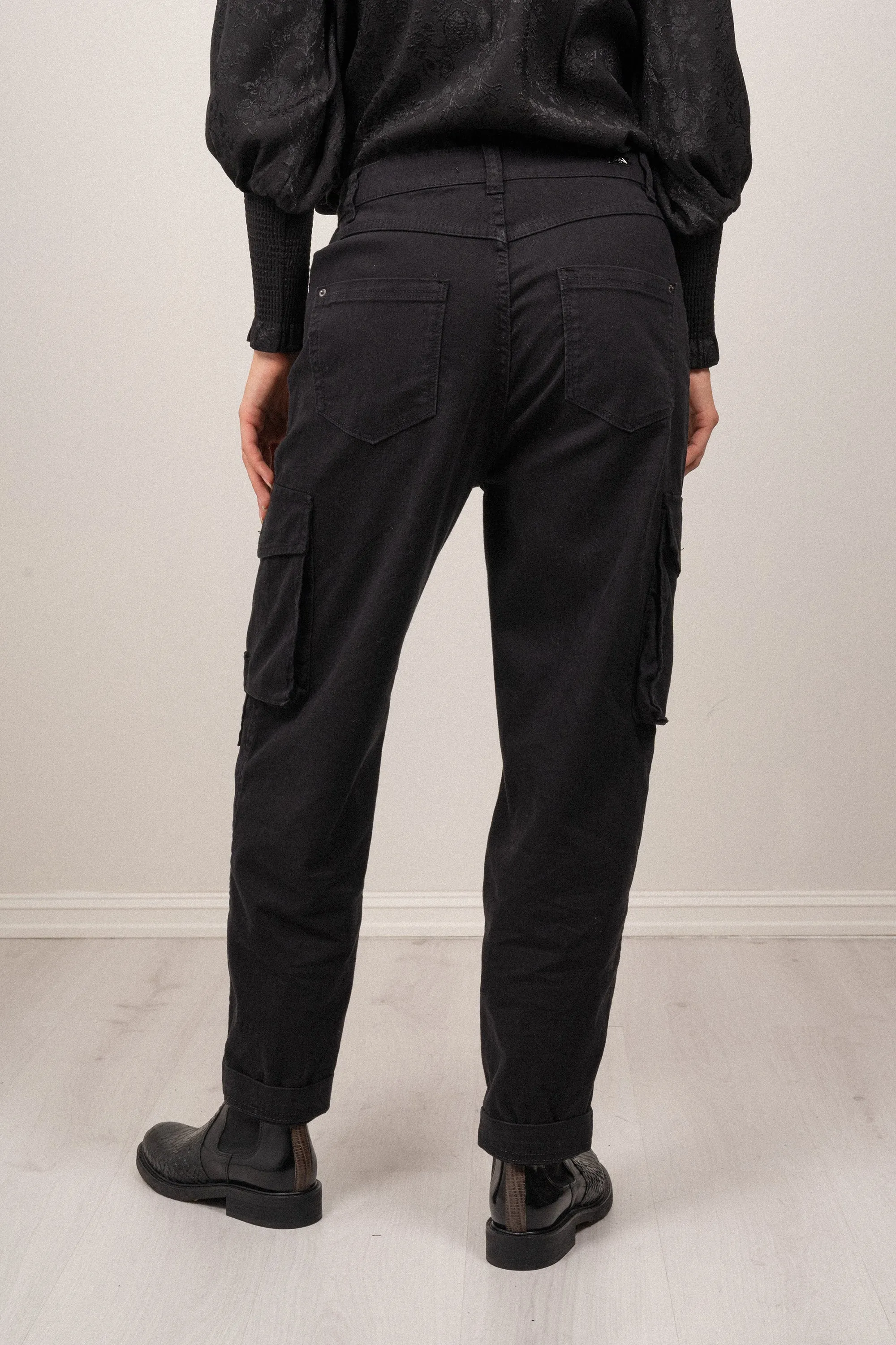 Adeline Cargo Pant Regular - Black