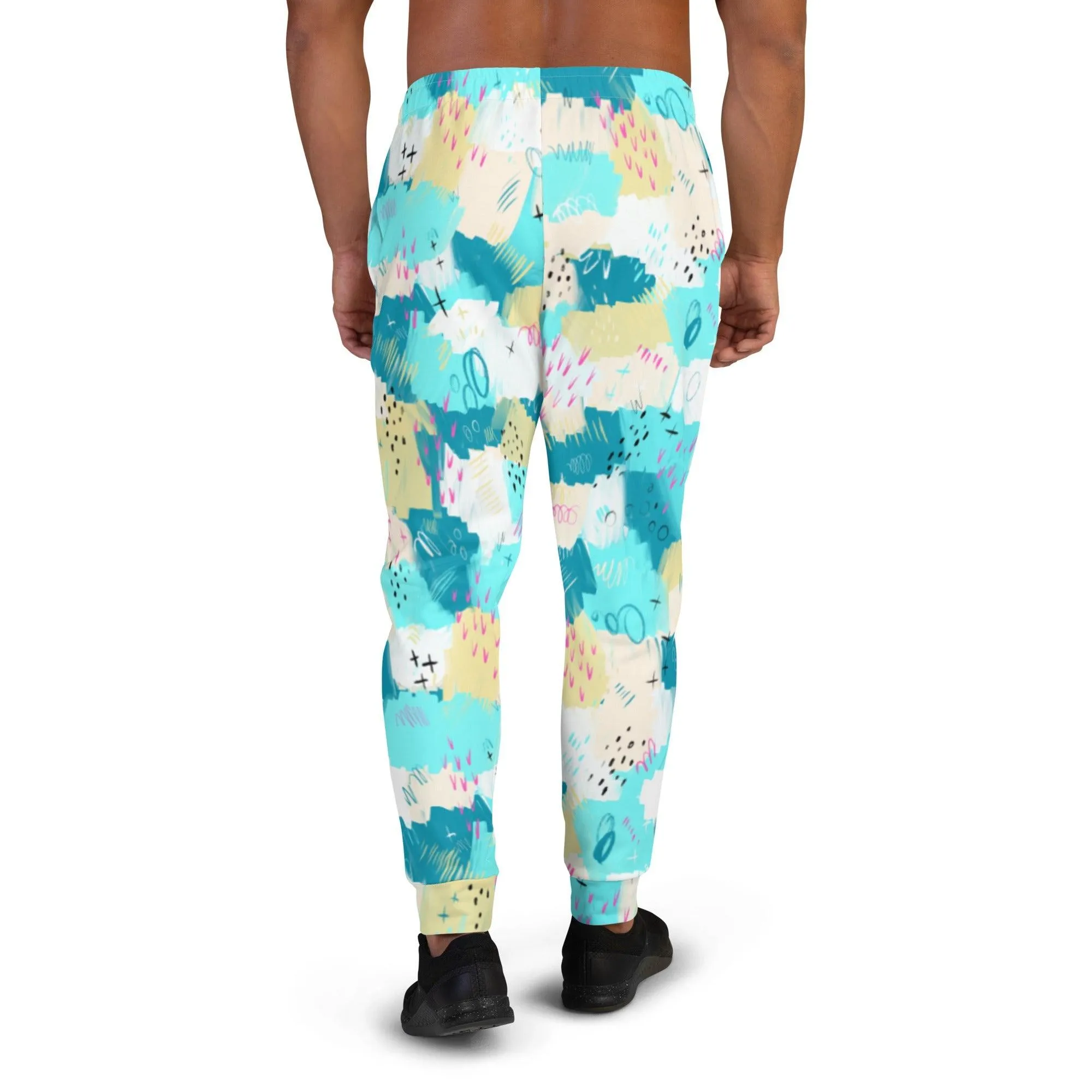 Aqua Abstract Men's Street Joggers
