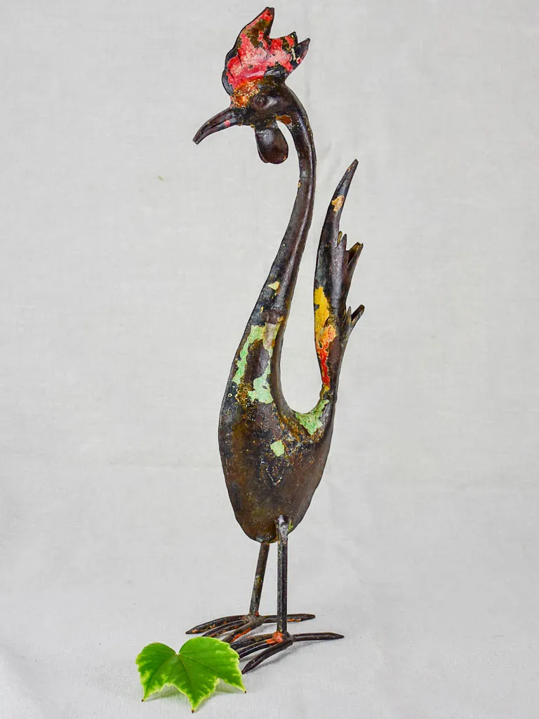 Artisan made bird sculpture 21¾"