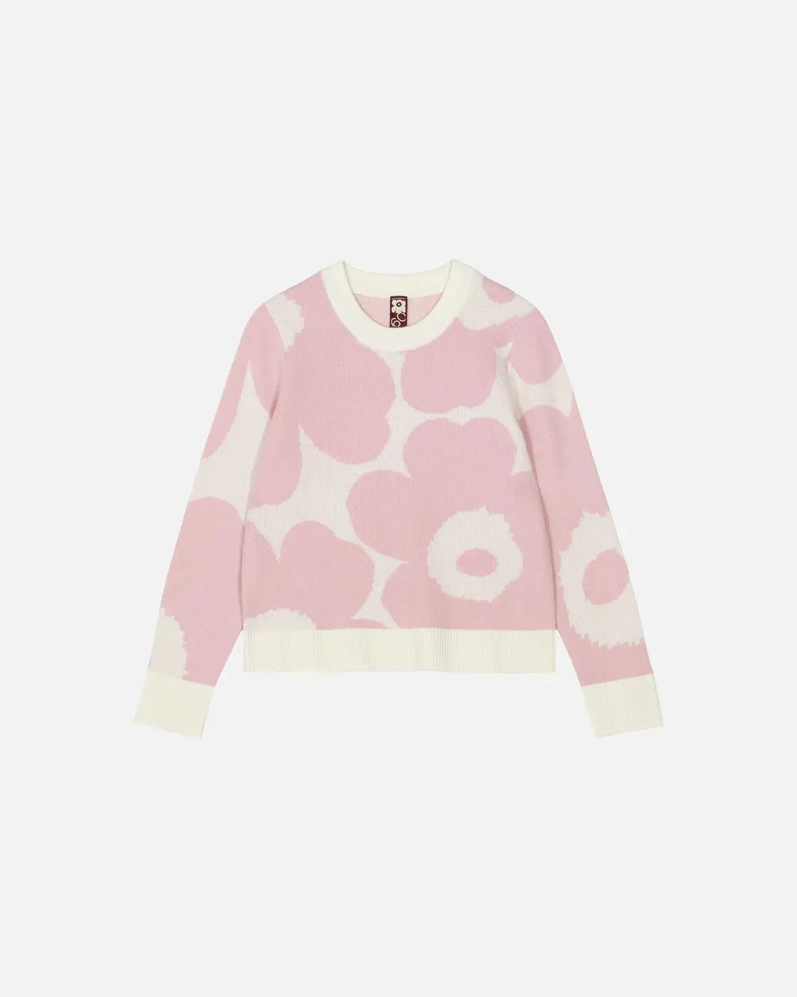 Aukio Unikko Cashmere Sweater | White, Pink