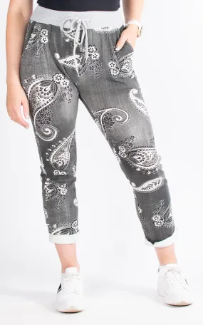 Basic Jogger | Paisley | Dark Grey