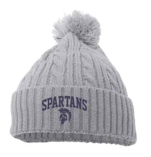 Beanie - Youth - Pacific Cable Knit Pom Pom Beanie