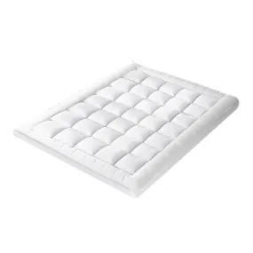 Bedra Bedding Bamboo Fibre Pillowtop Mattress Topper 1000GSM Cover Double