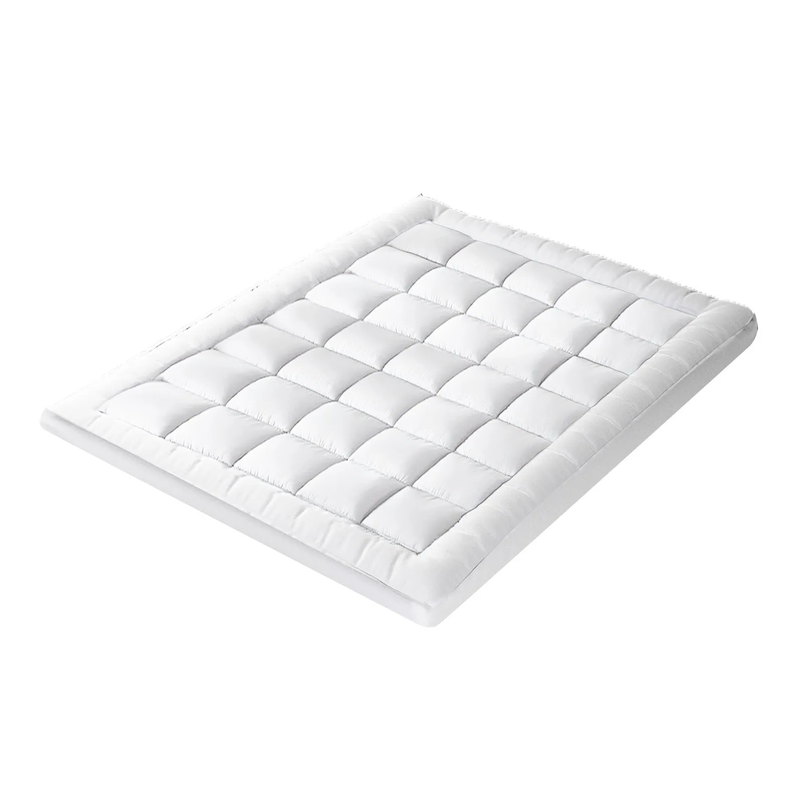 Bedra Bedding Bamboo Fibre Pillowtop Mattress Topper 1000GSM Cover Double