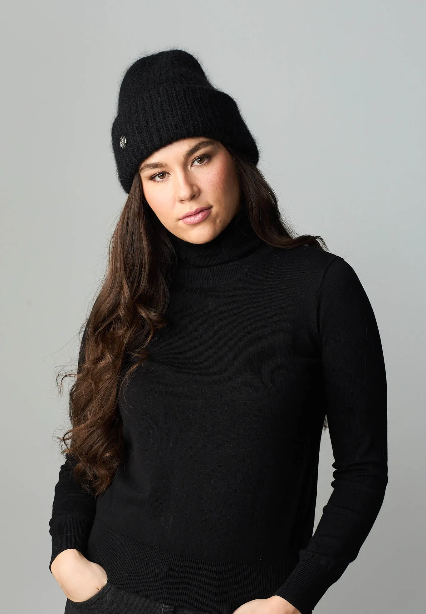 BERRY RIB BEANIE - Black
