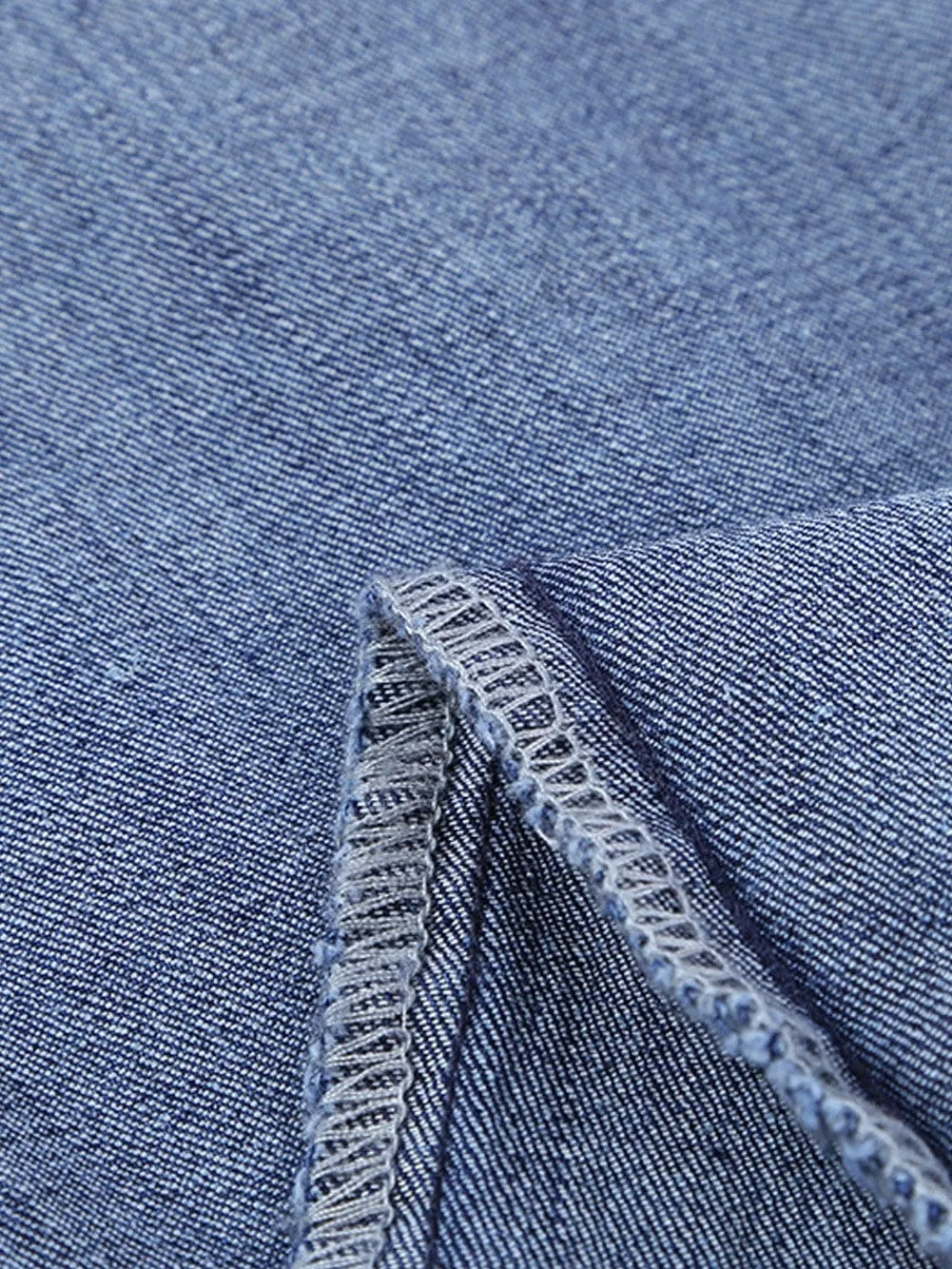 Blue Faded Relaxed Fit Joggers with Drawstring Waist
