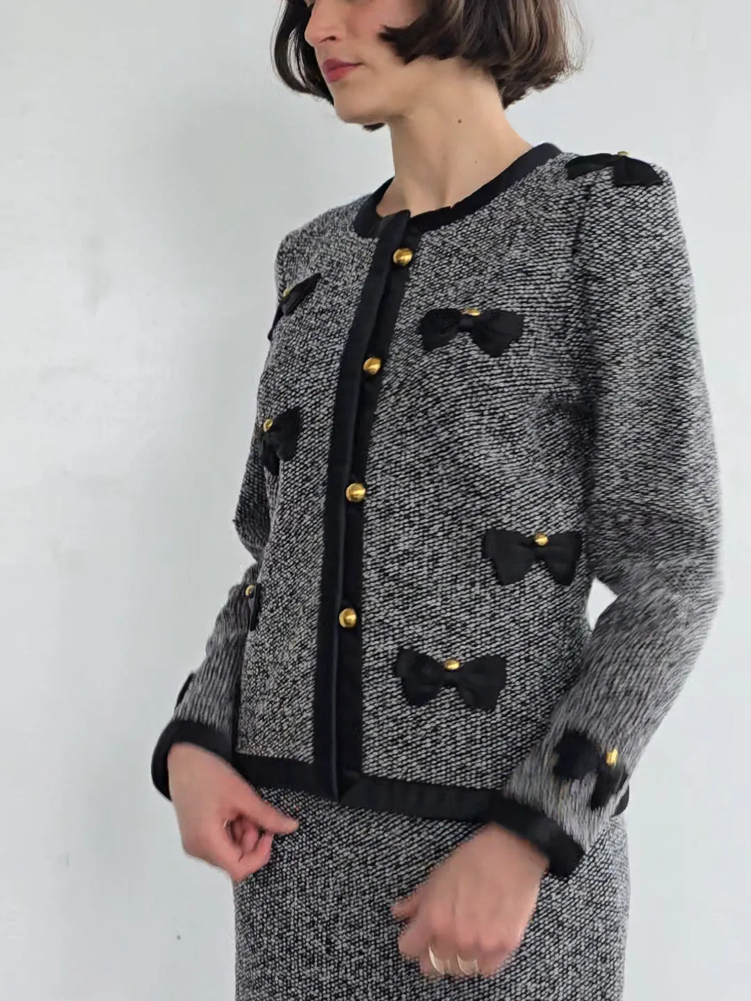 Bows   Tweed Woven Suit