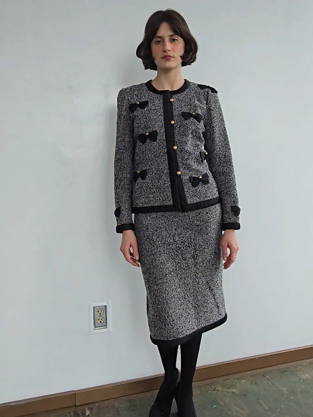 Bows   Tweed Woven Suit