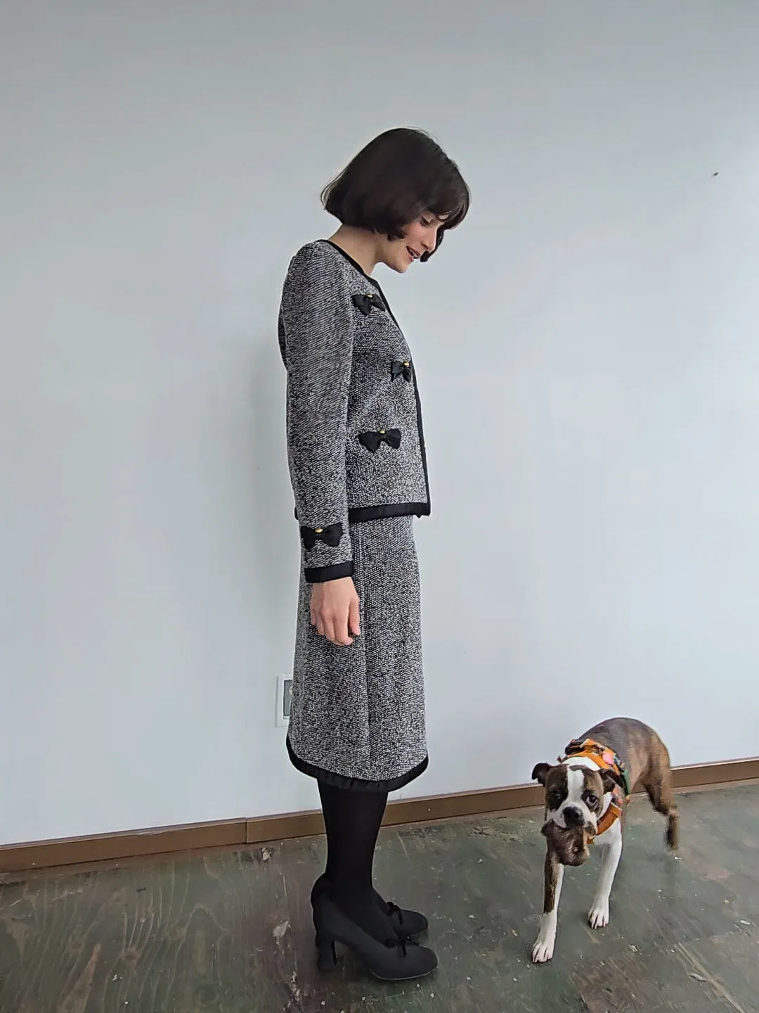 Bows   Tweed Woven Suit