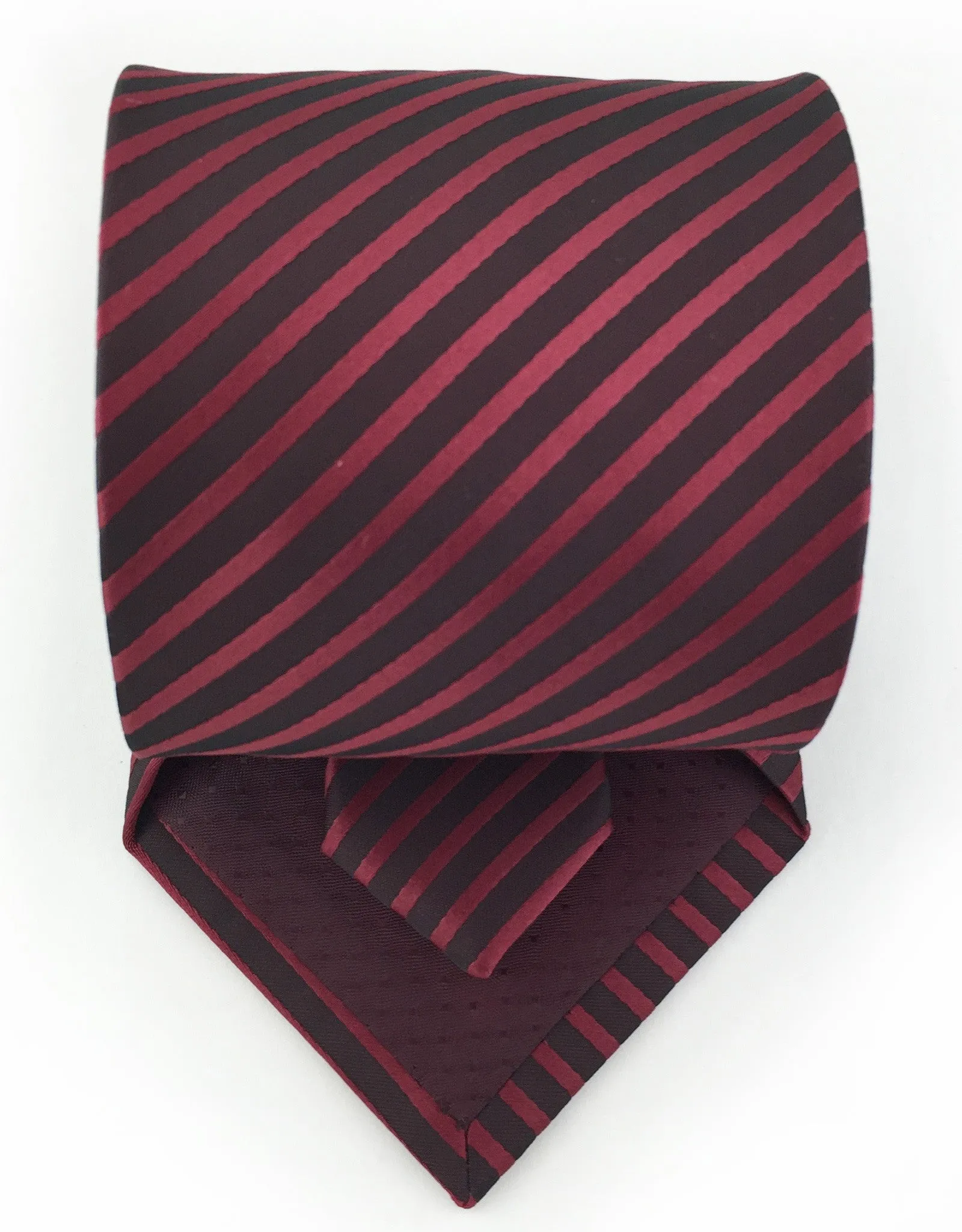 Burgundy Red & Black Stripe Tie