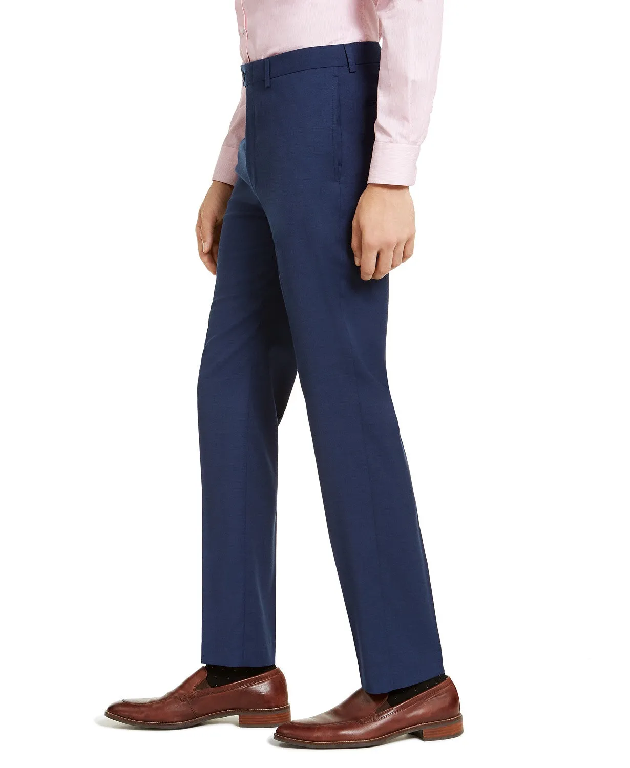 Calvin Klein Mens Slim fit Dress Pants 40 / 32 Blue Solid