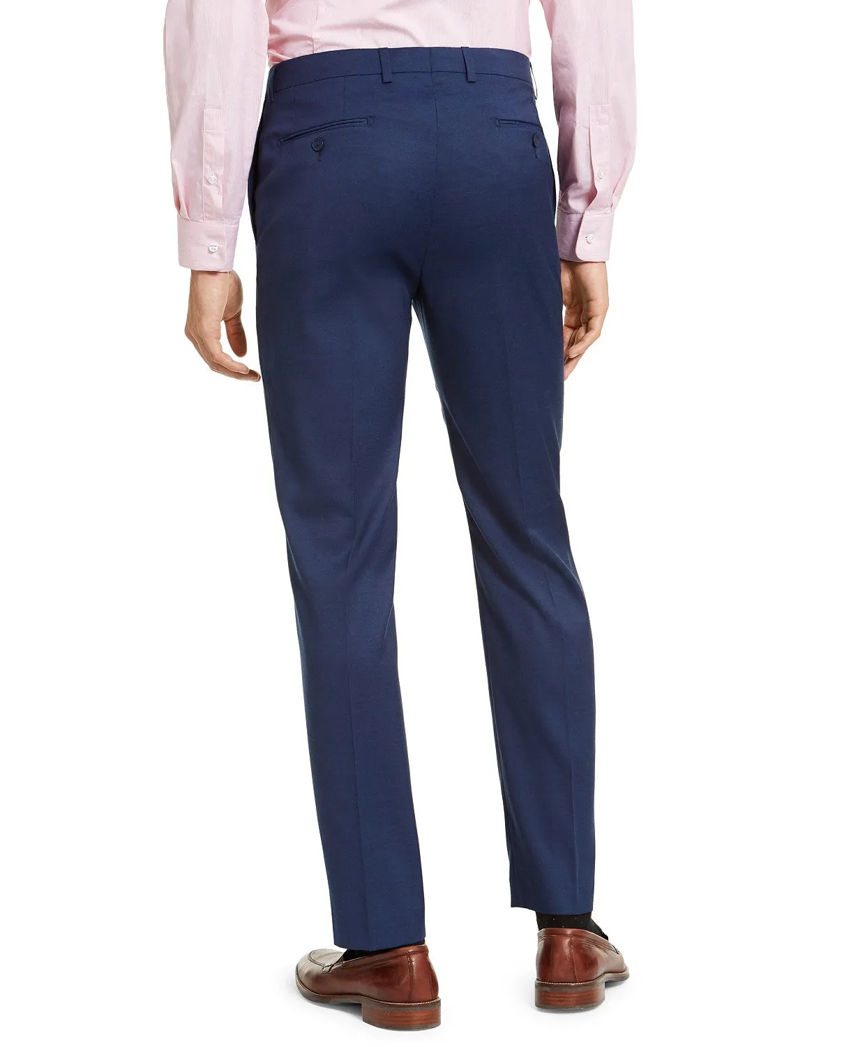 Calvin Klein Mens Slim fit Dress Pants 40 / 32 Blue Solid