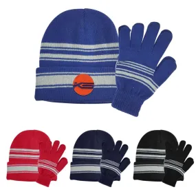 Cuff Beanie And Gloves Set - #403807