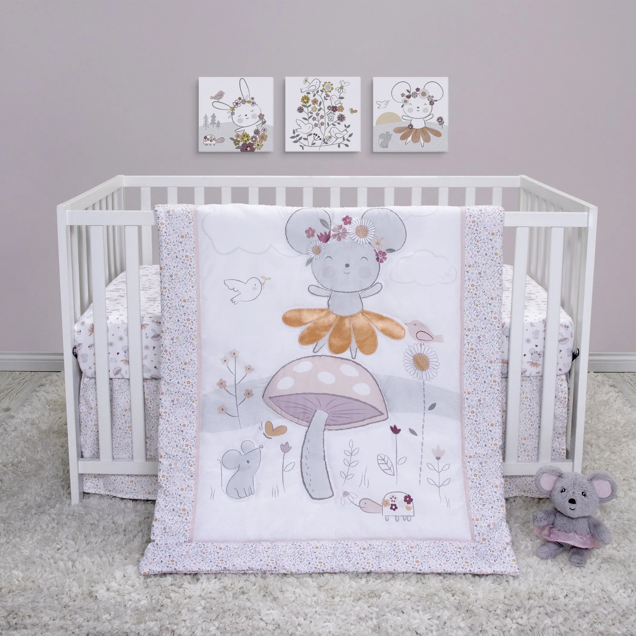 Dancing Mouse 4pcs crib set