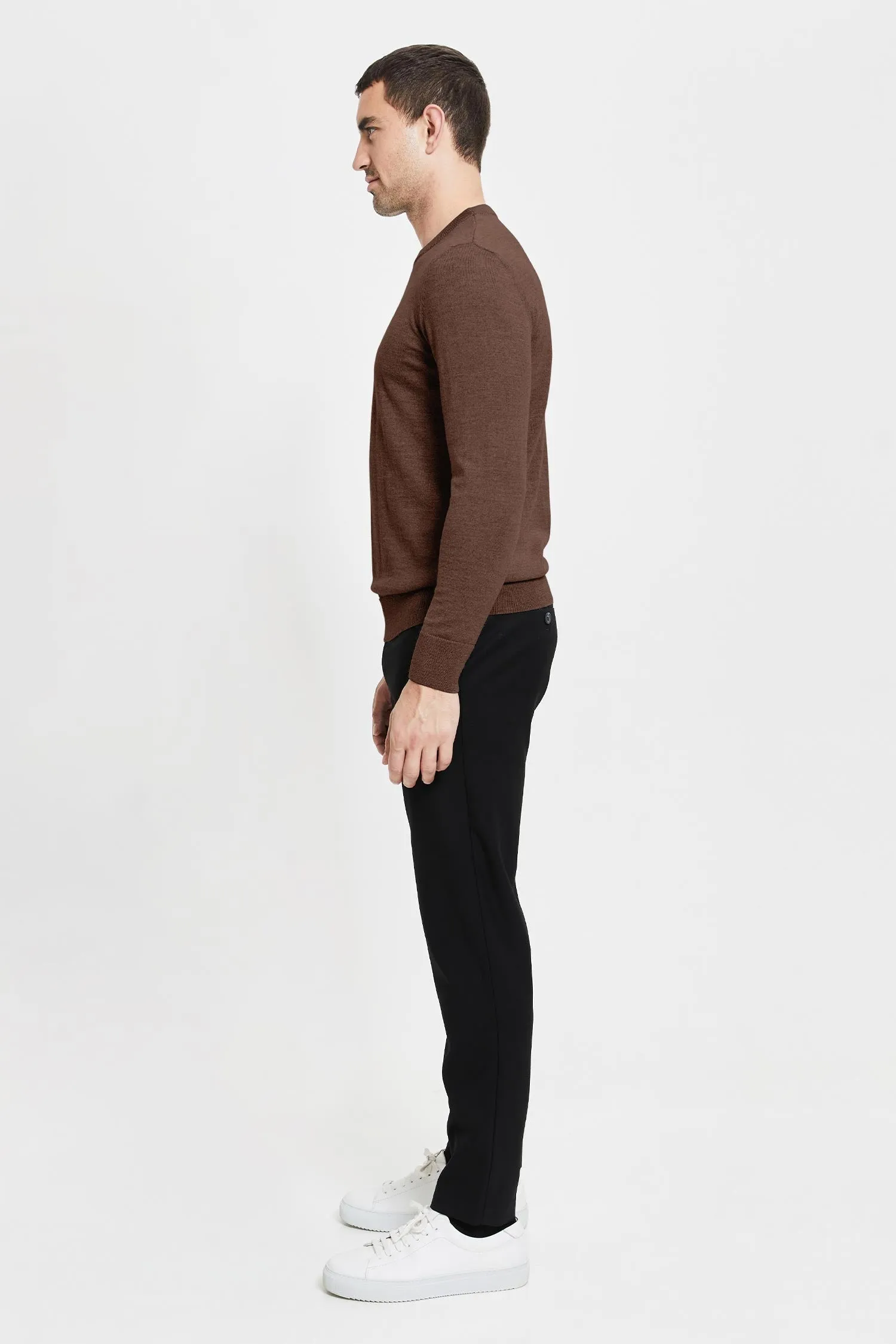 Daniel Extra Fine Merino Wool Pullover Camel