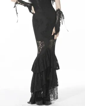 Dark In Love Invocation Gothic Lace Mermaid Skirt