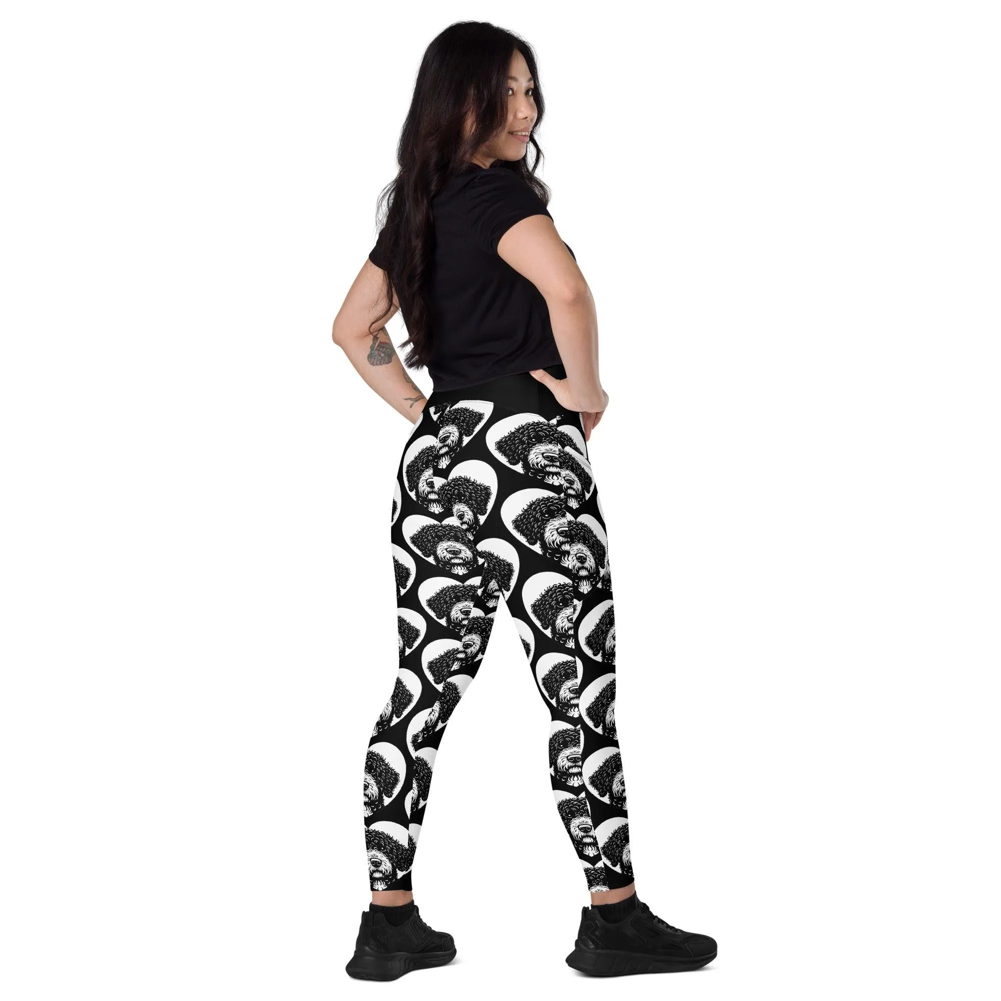 DOG BREED LEGGINGS with pockets - SPANISH WATER DOG - HERTTAHOUND