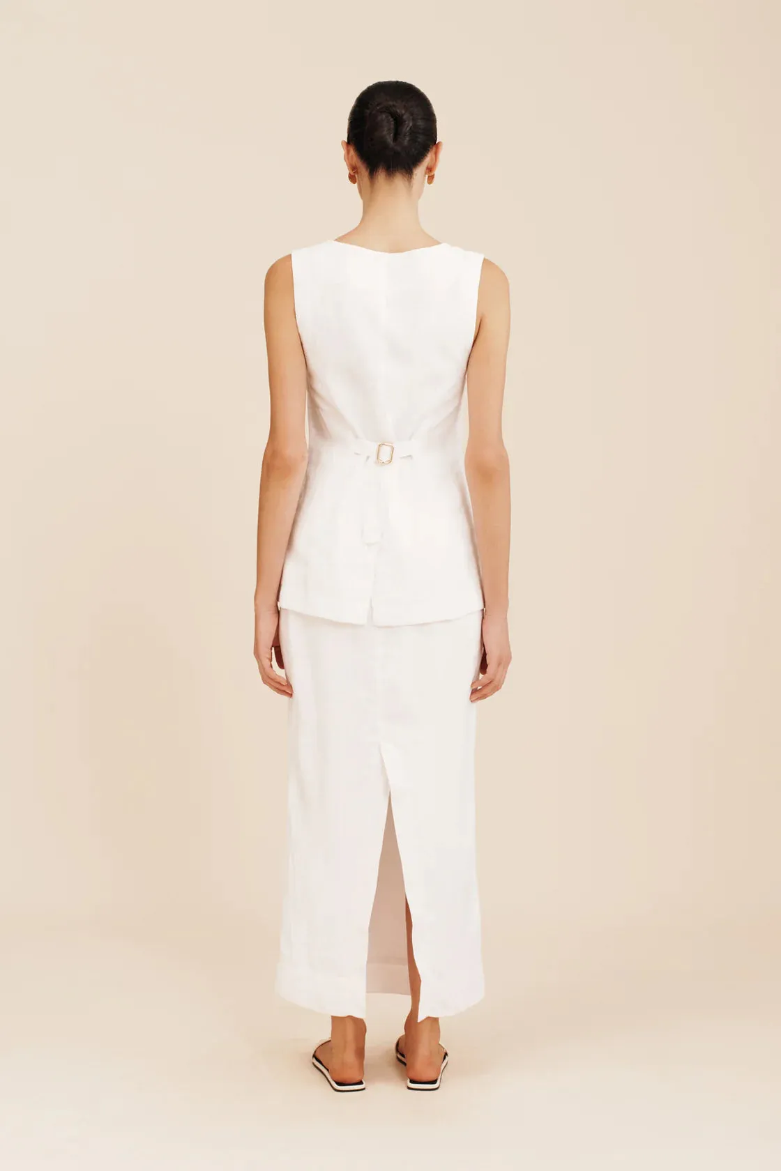 Emma Pencil Skirt in Ivory