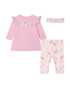 Ensemble Robe   Legging   Bandeau Magnolia - Bébé Fille - Kenzo Kids
