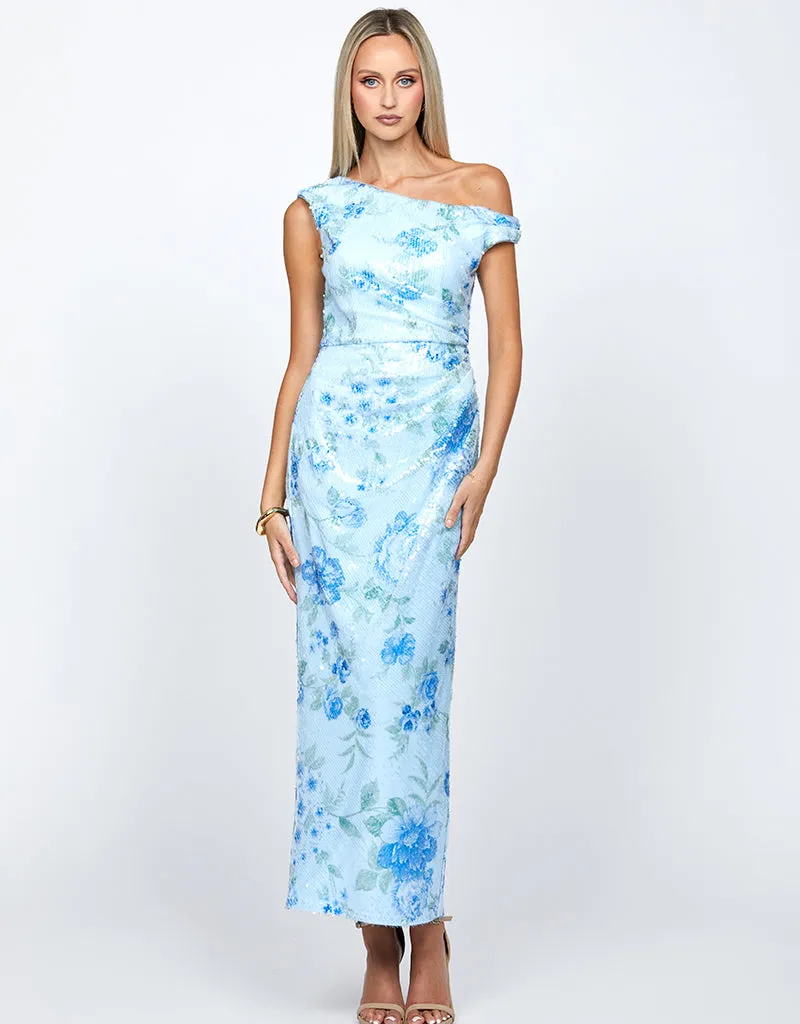FIONA ONE SHOULDER MIDAXI BL72D31L