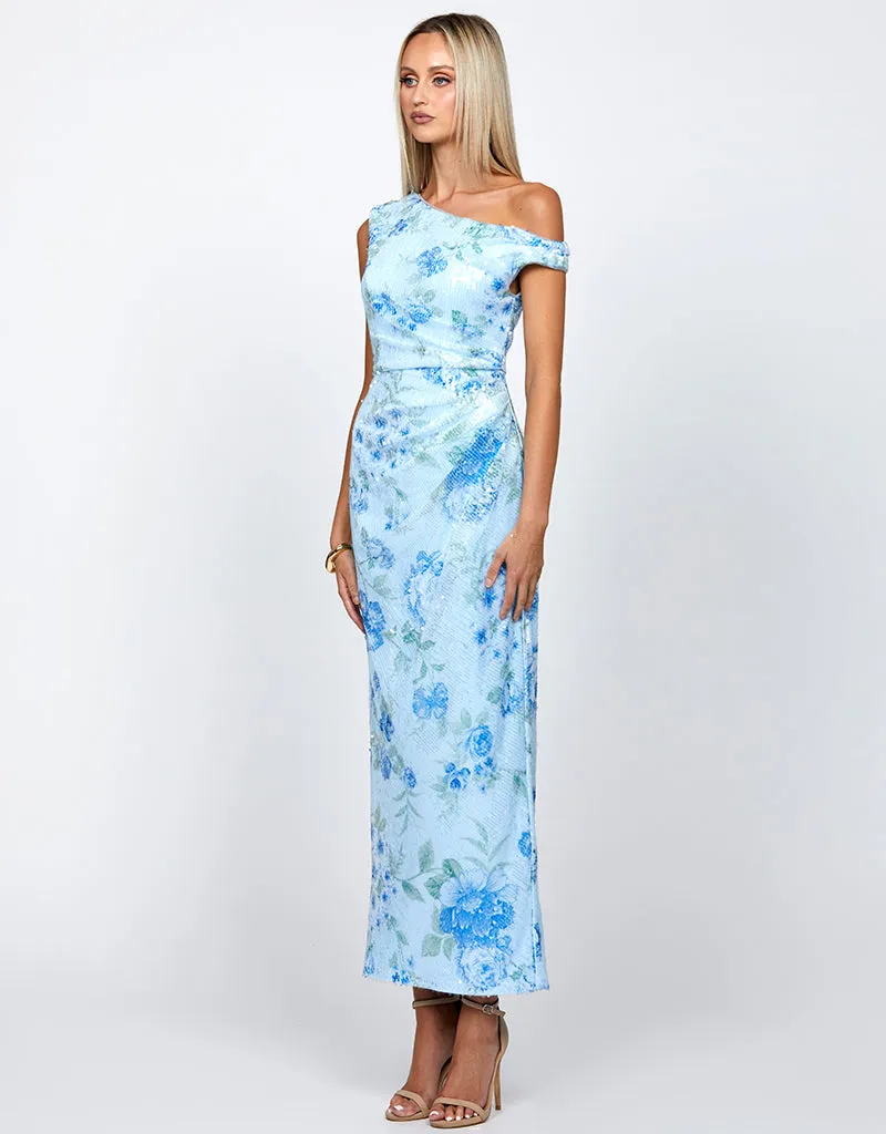 FIONA ONE SHOULDER MIDAXI BL72D31L