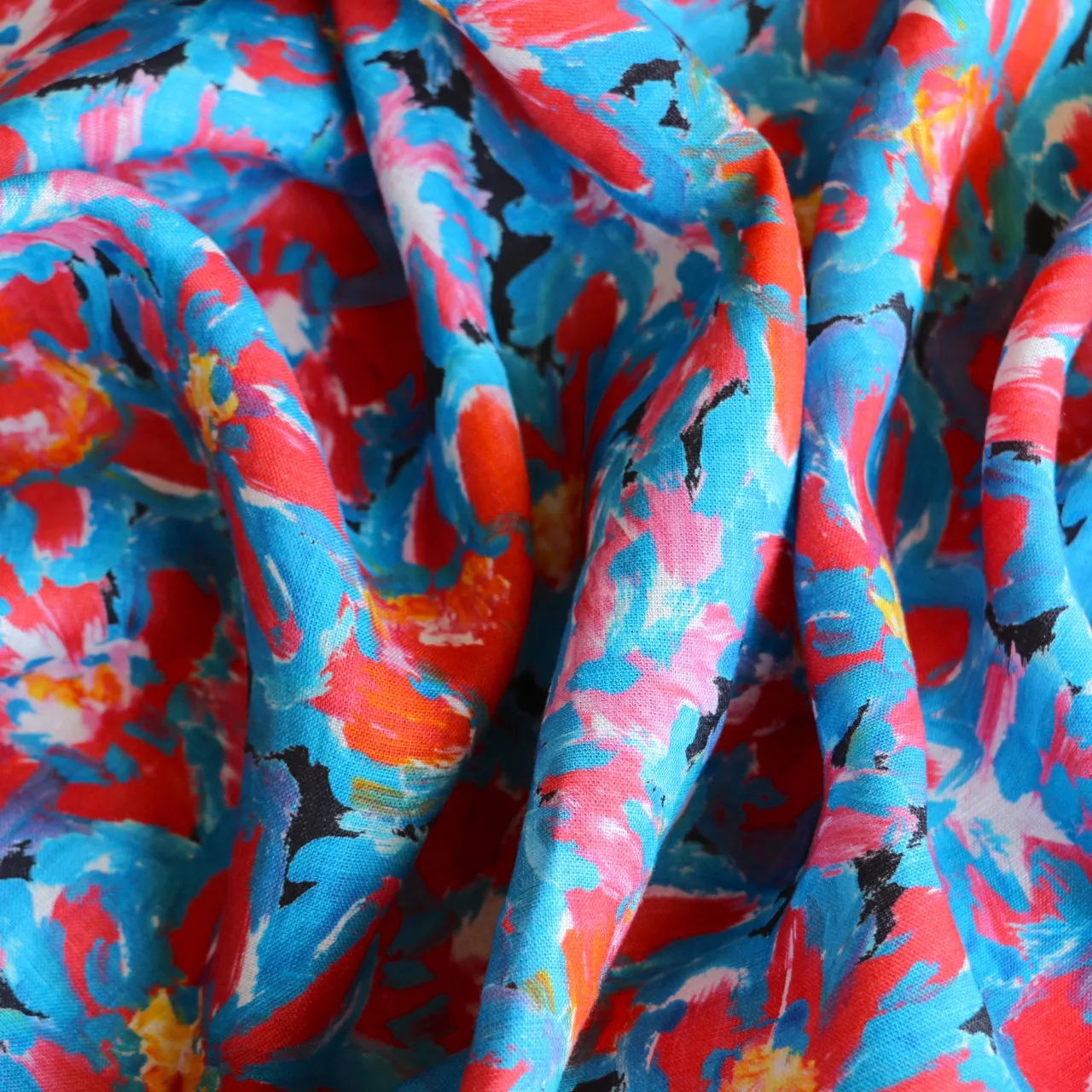 Fragrant Garden Washed Printed Linen