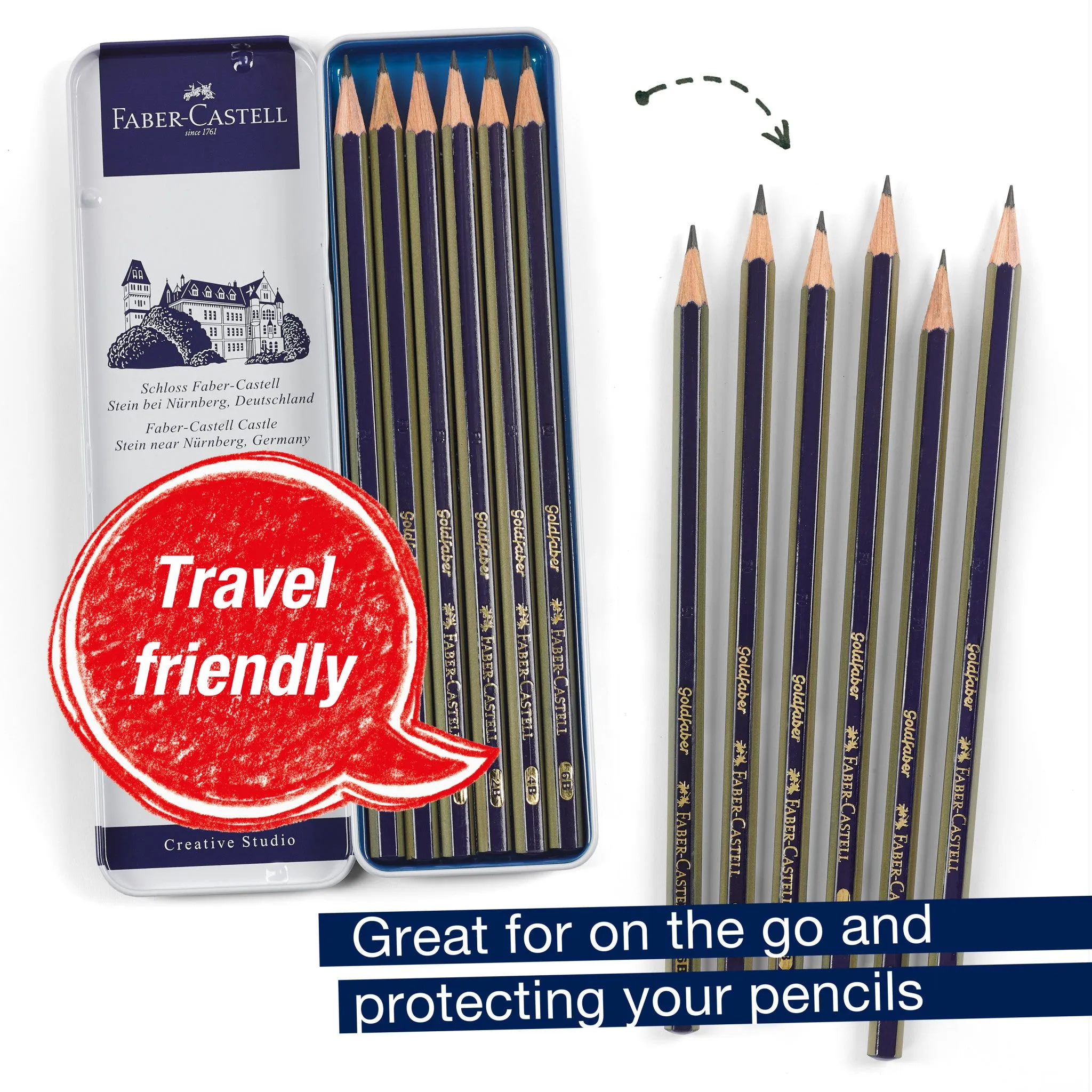 Goldfaber Graphite Pencils, Tin of 6 - #900010