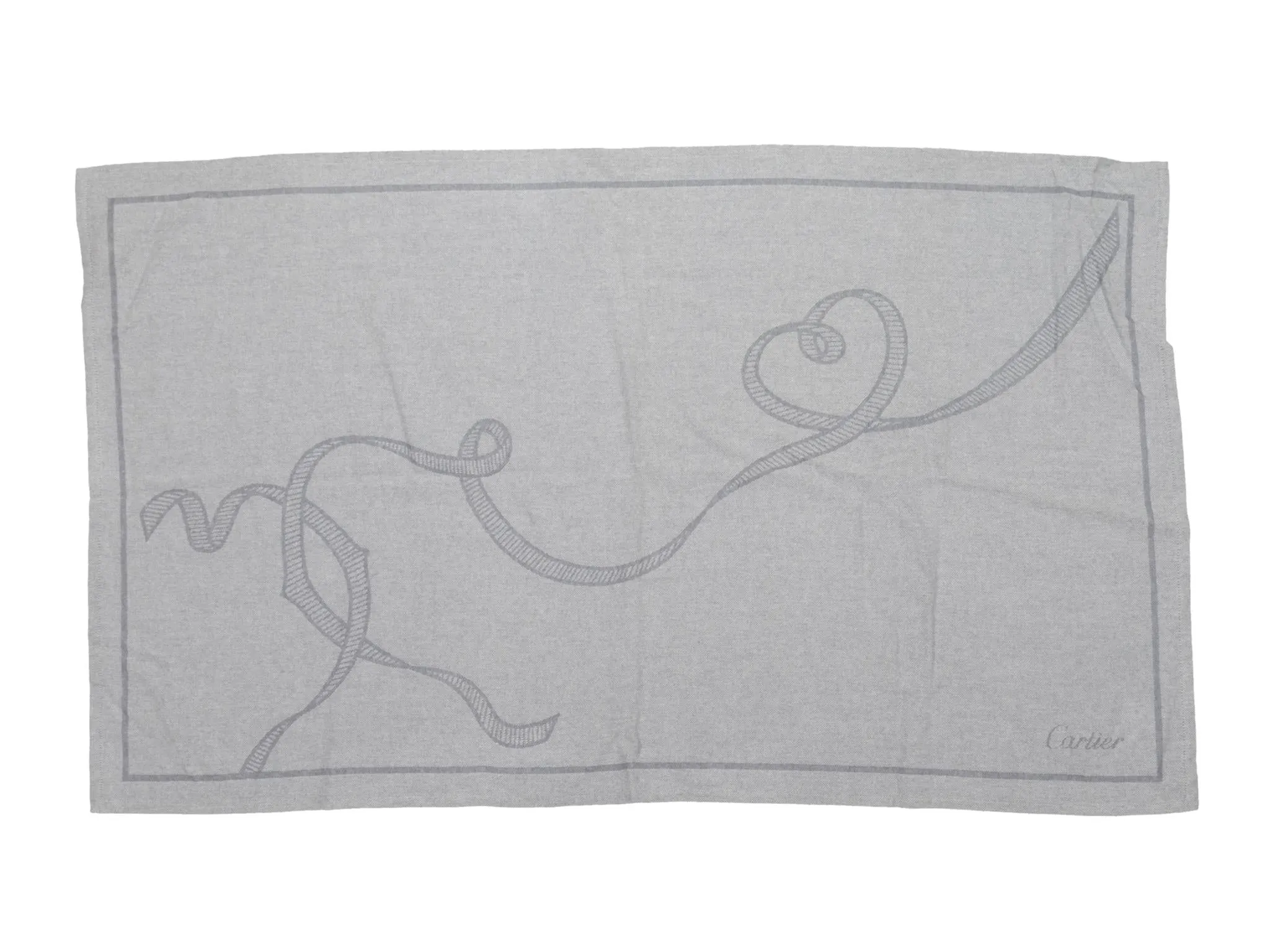 Gray Cartier Cashmere Scarf