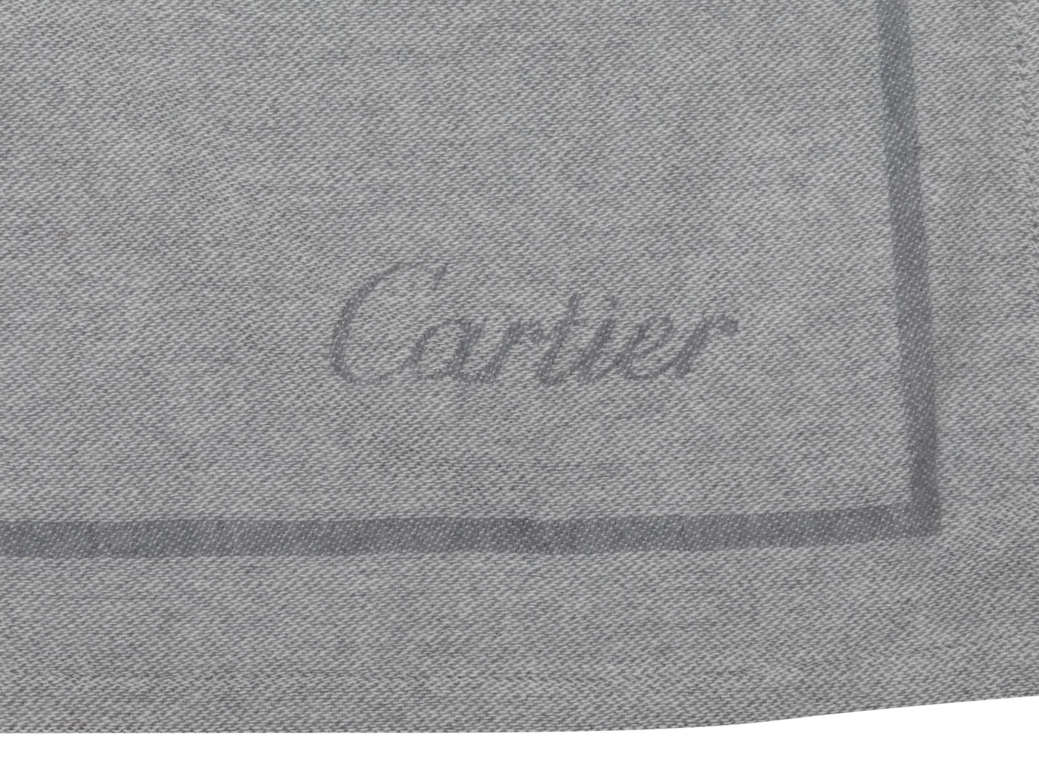 Gray Cartier Cashmere Scarf