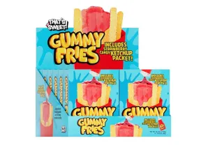 Gummy Fries With Strawberry Candy Ketchup