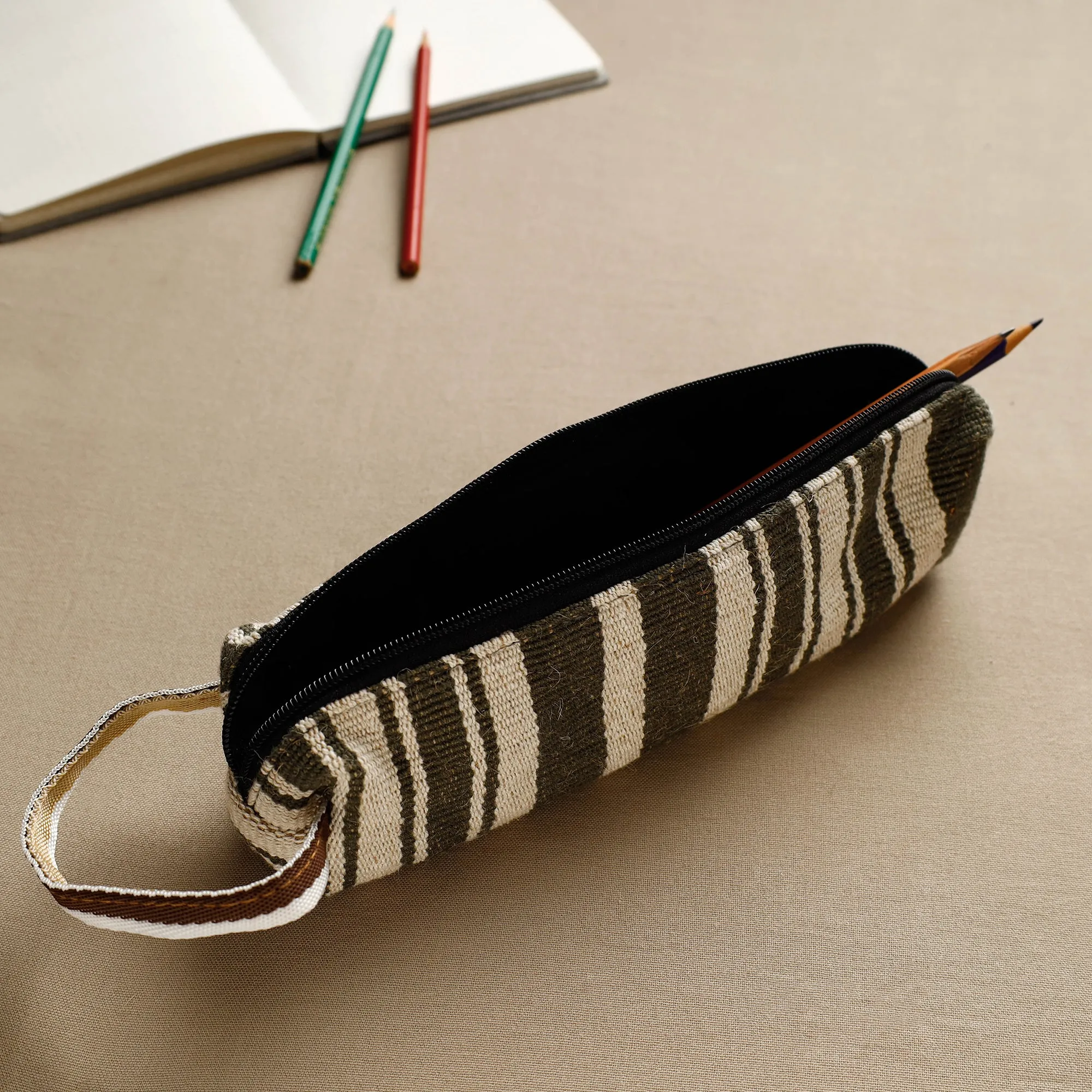 Handcrafted Jute Cotton Pencil Pouch