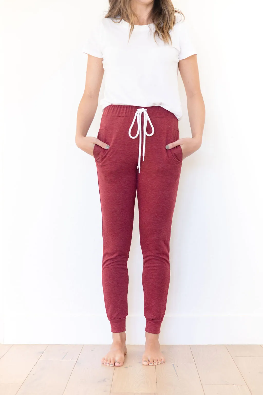 HEATHERED WINE | WOMENS JOGGERS