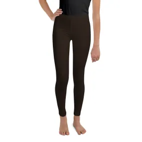 Herringbone pattern on brown Youth Leggings,Girls and Boys Matching Family Outfits