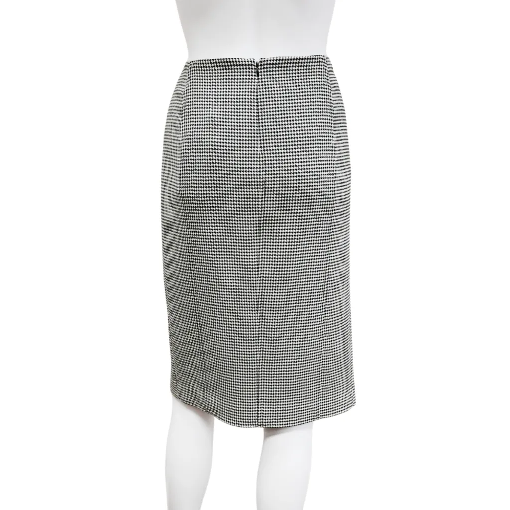 Houndstooth Pencil Skirt