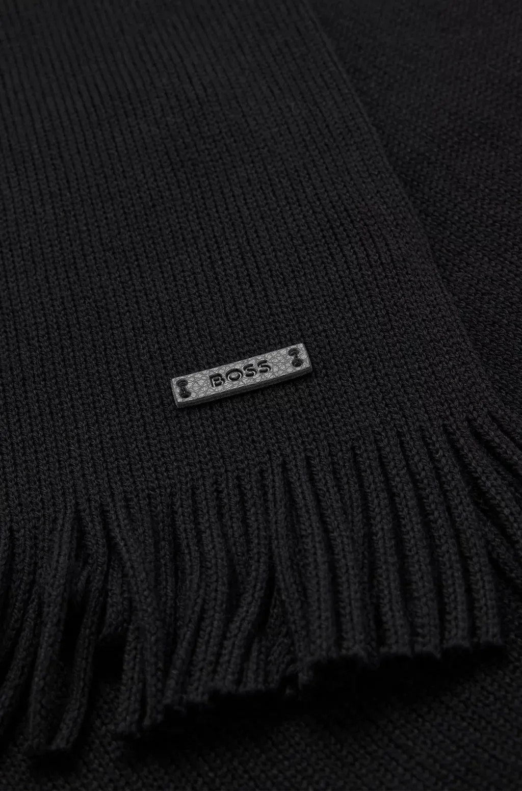 Hugo Boss Orange Albas Scarf: BLACK