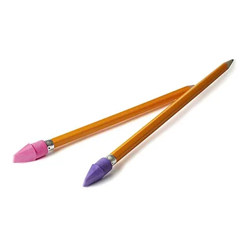 Incredible Value Bulk 120 Pencil Eraser Tops - Neon Pencil Top Erasers - Assorted Colors