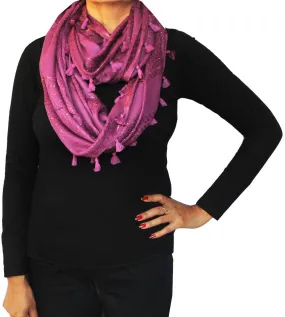 Infinity Scarf One Circle Loop Neck Arap Womens Fashion Clothing (Purple)