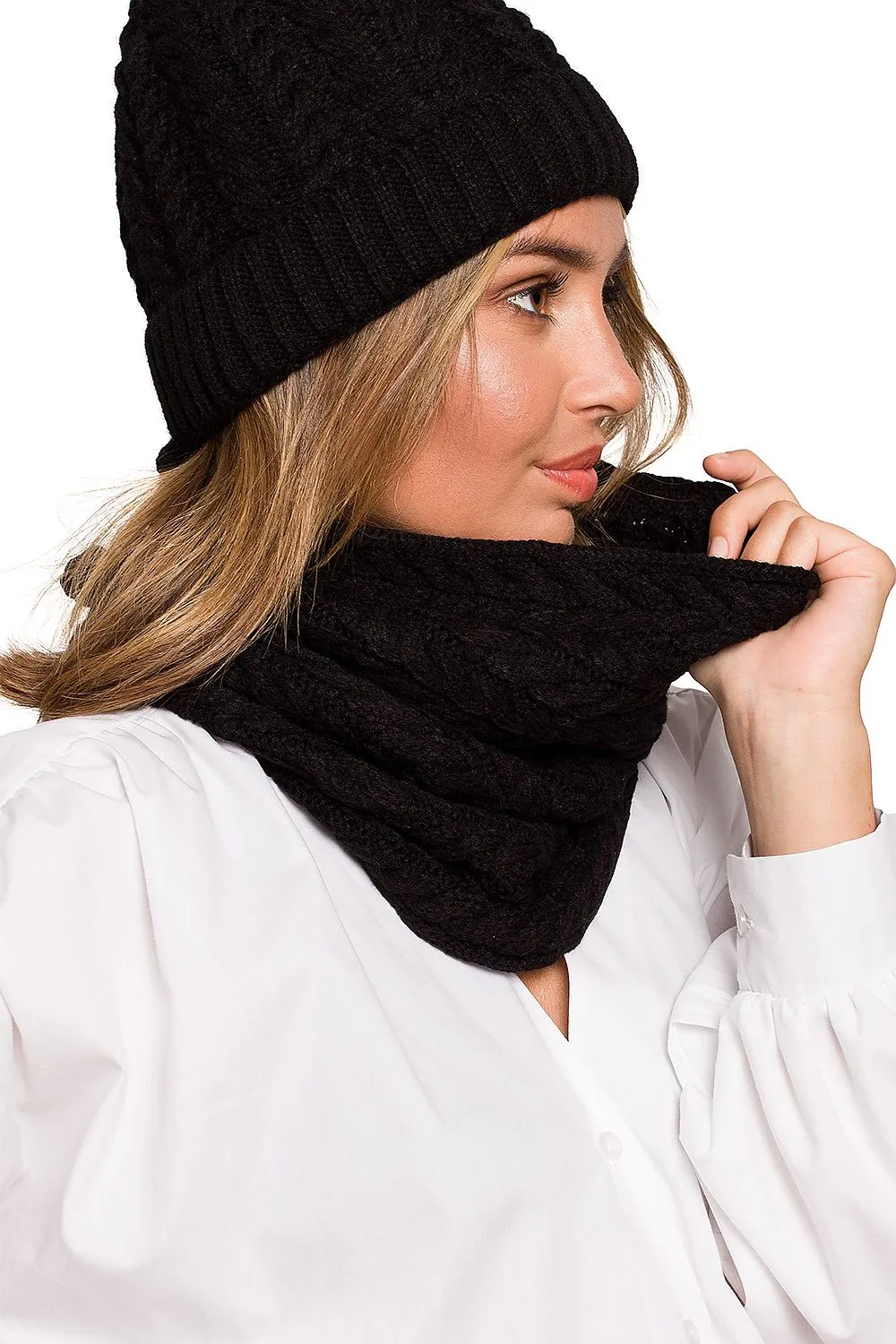 Infinity Thick Plaid Weave Yarn Scarf