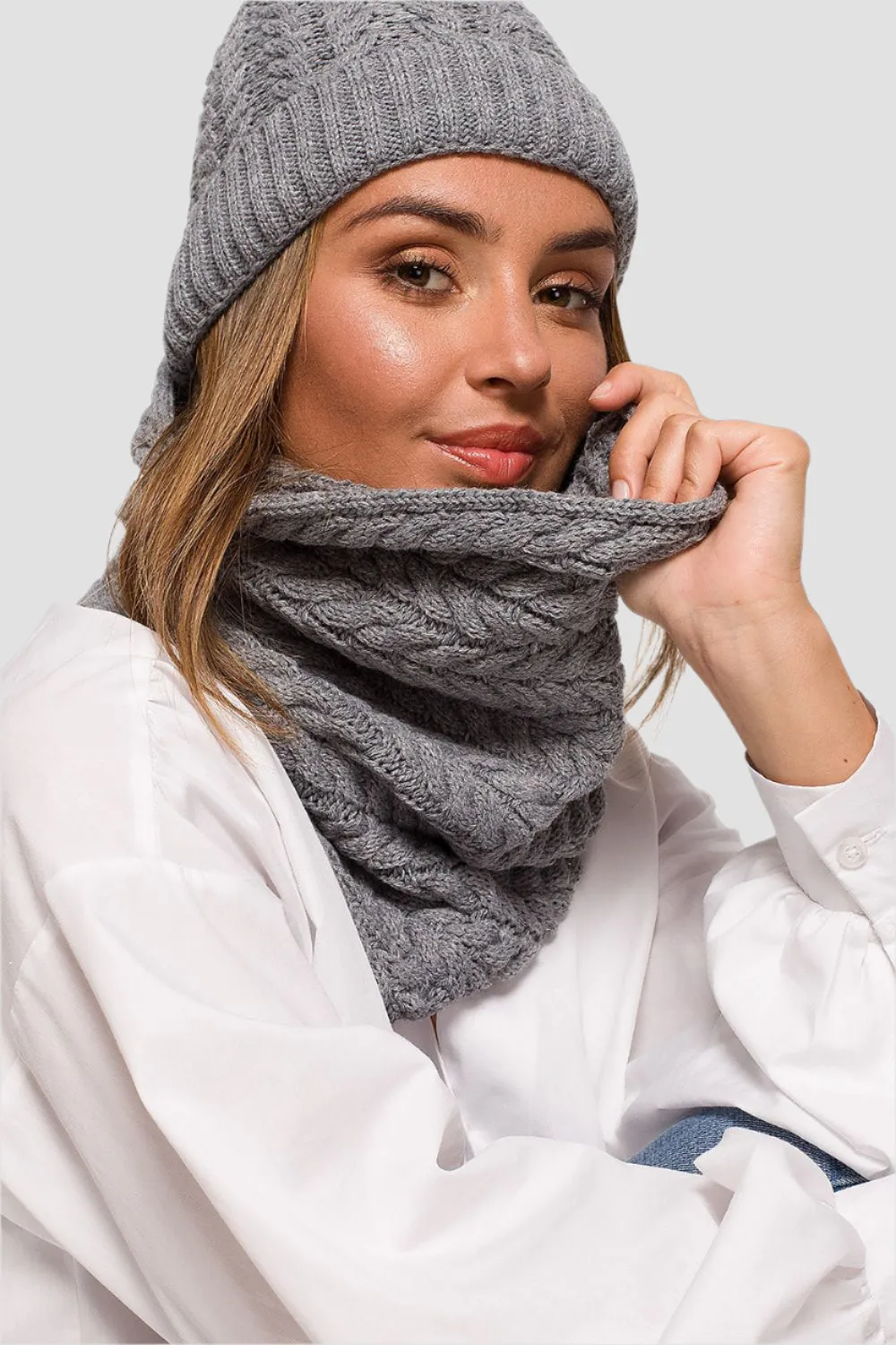 Infinity Thick Plaid Weave Yarn Scarf