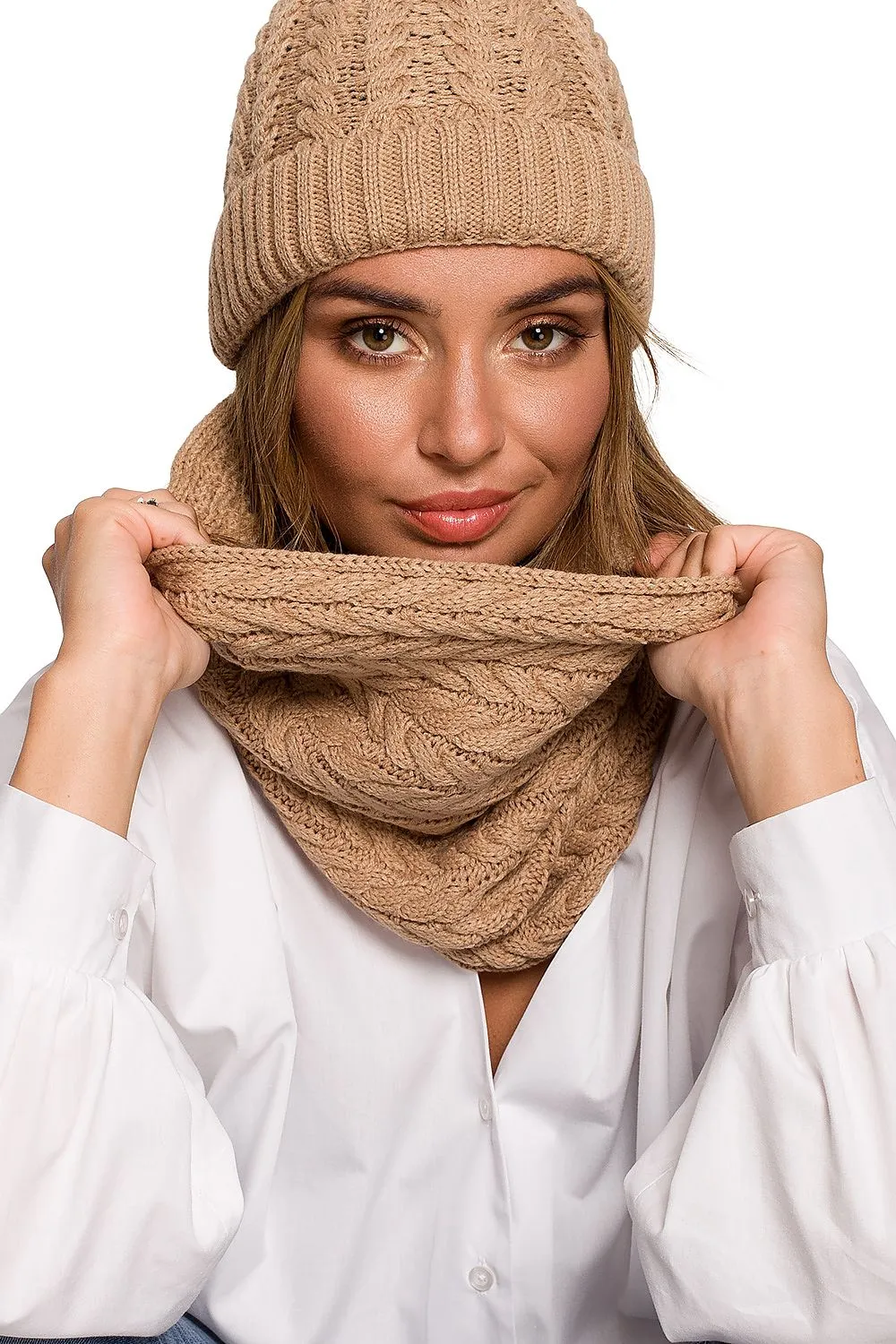 Infinity Thick Plaid Weave Yarn Scarf