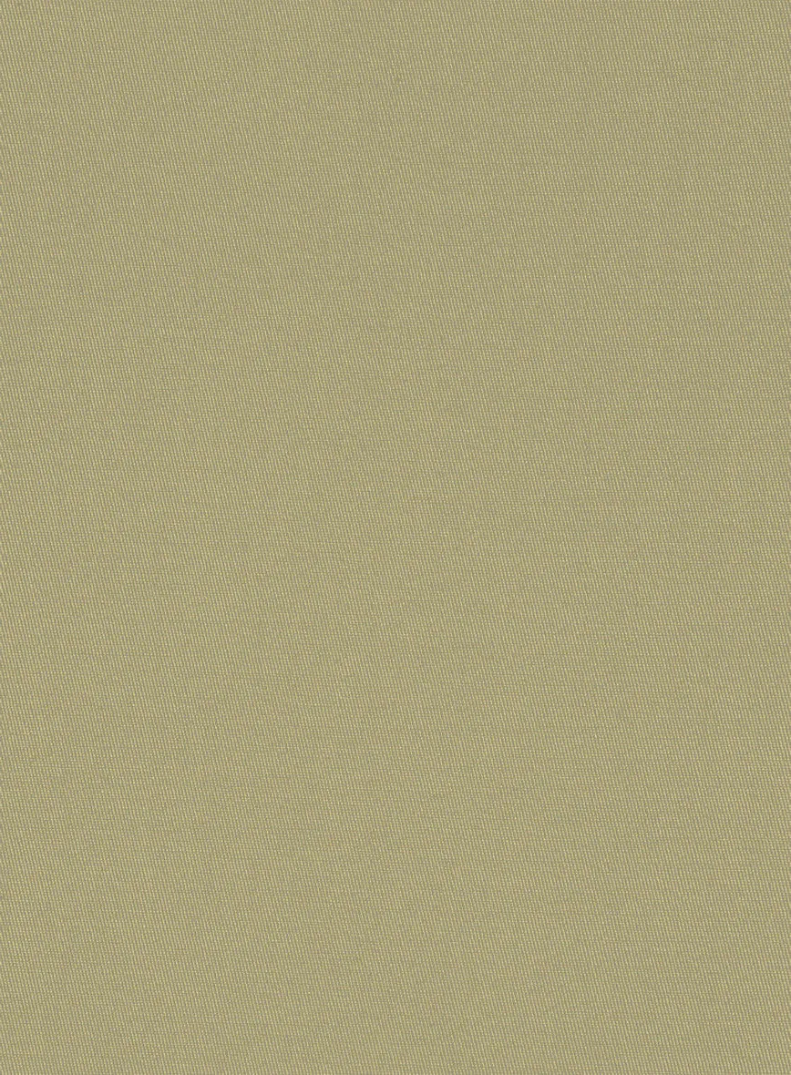 Italian Dark Tan Cotton Stretch Pants
