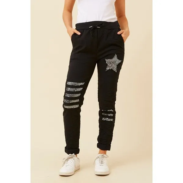 JANJA SEQUIN JOGGER PANTS