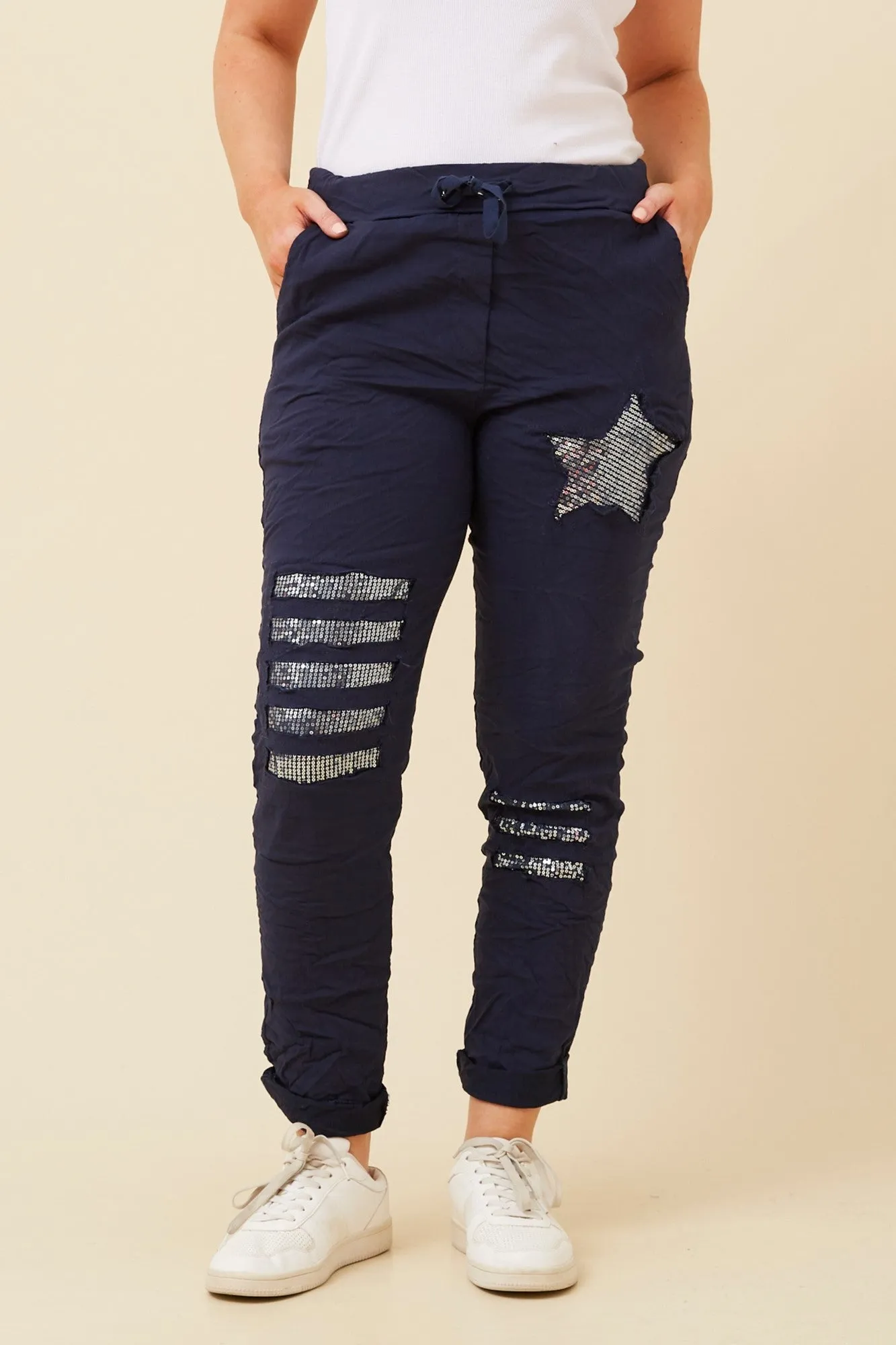 JANJA SEQUIN JOGGER PANTS