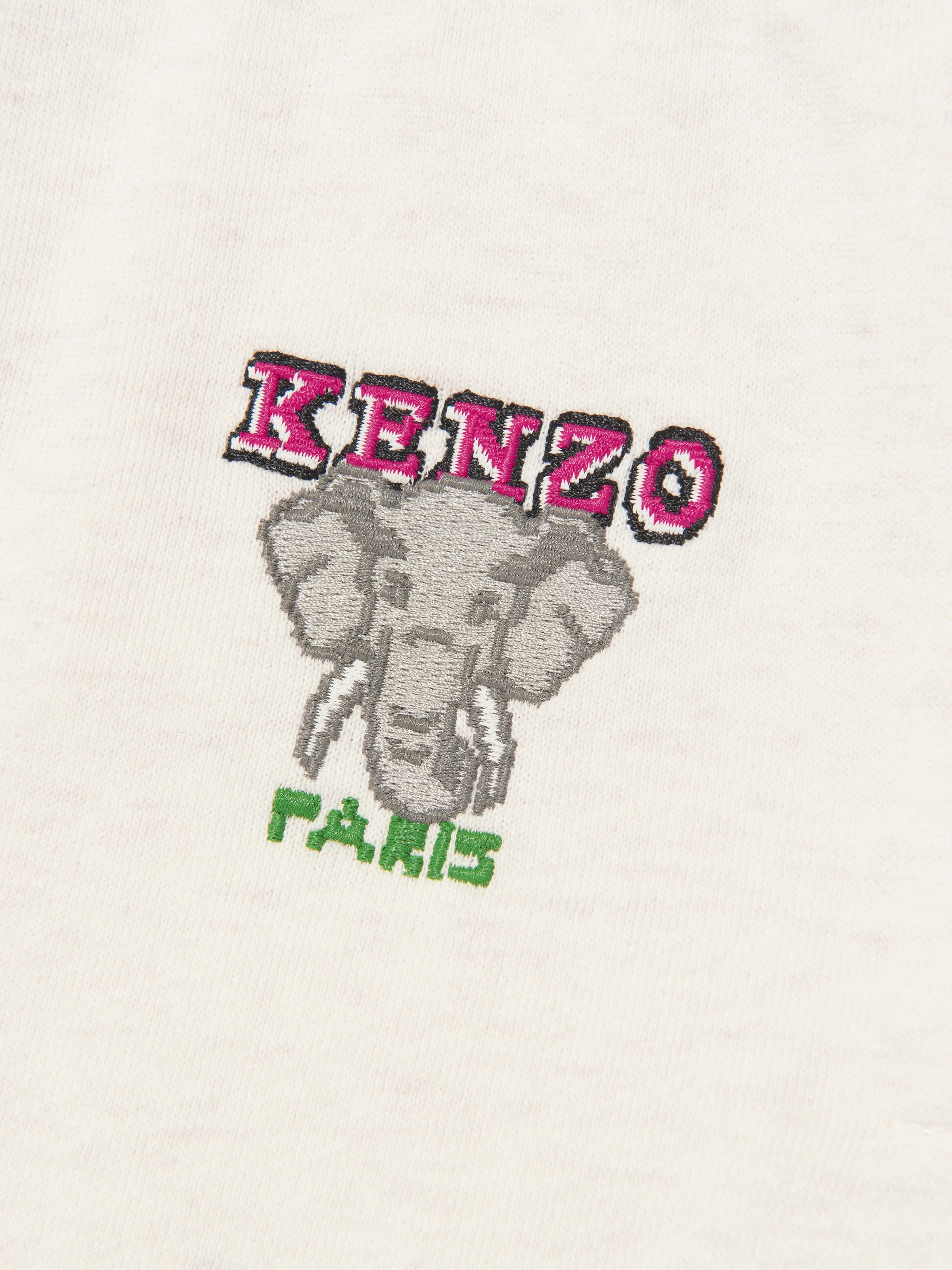 KENZO Girls Embroidered Logo Joggers in Ivory
