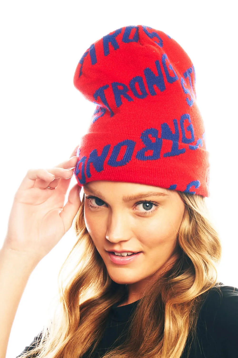 Krissy Beanie - Red/Navy